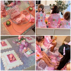 Kids enjoying a fun spa day party.